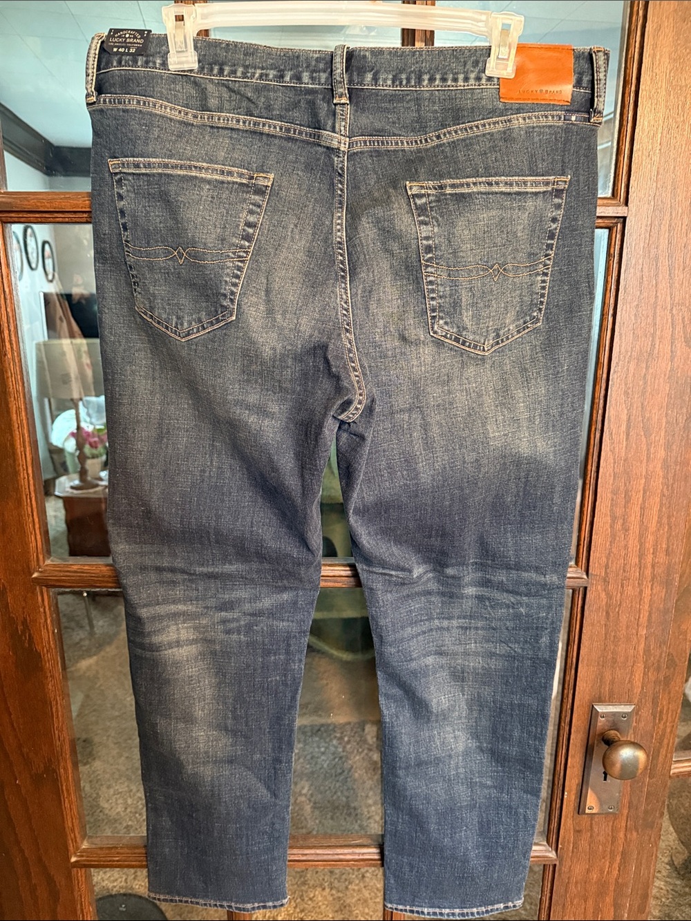 Lucky Brand 410 Athletic Fit Mens Jeans 40x32 Dark Wash‎ Relaxed Slim Leg NWT